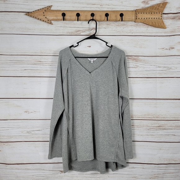 Wildfox Tops - Wildfox | Ribbed Thermal Raw Hem Long Sl Top